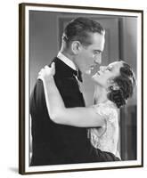 20ies Film Couple Embracing-null-Framed Premium Giclee Print