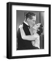 20ies Film Couple Embracing-null-Framed Art Print