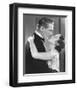 20ies Film Couple Embracing-null-Framed Art Print