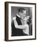 20ies Film Couple Embracing-null-Framed Art Print