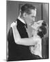 20ies Film Couple Embracing-null-Mounted Art Print