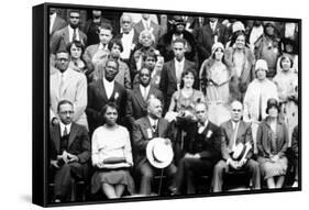 20th Annual Session of the NAACP W.E.B. Dubois, James Weldon Johnson. Cleveland, Ohio June 26, 1929-null-Framed Stretched Canvas