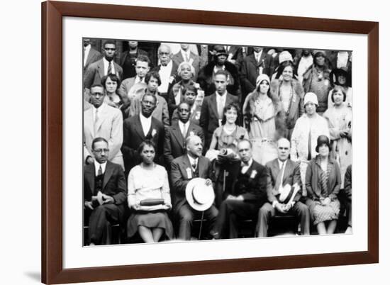 20th Annual Session of the NAACP W.E.B. Dubois, James Weldon Johnson. Cleveland, Ohio June 26, 1929-null-Framed Photo