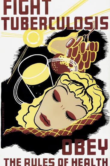 '20th century print made to educate people about tuberculosis and ...