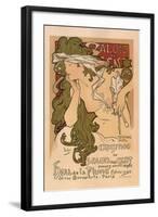 20th Exhibition of the Salon De Cent-Alphonse Mucha-Framed Art Print