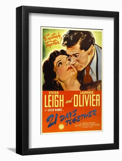 21 Days Together (Aka 21 Days), Vivien Leigh, Laurence Olivier, 1940-null-Framed Photo