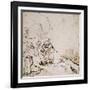 2140 the Agony in the Garden, C.1650-60-Rembrandt van Rijn-Framed Giclee Print