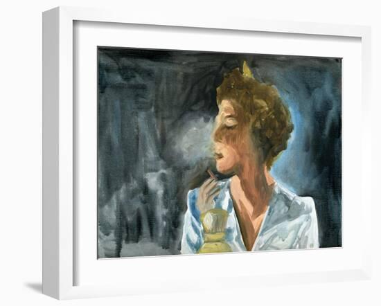 23.10.09 - She Had One Last Cigarette before She Went to Bed, 2009-Cathy Lomax-Framed Giclee Print