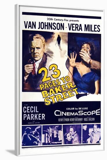 23 Paces to Baker Street,  Van Johnson, Vera Miles, 1956-null-Framed Poster