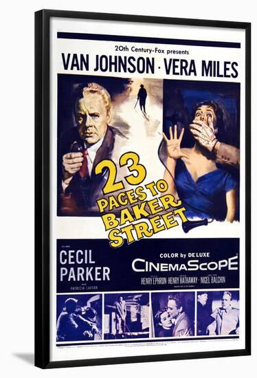 23 Paces to Baker Street,  Van Johnson, Vera Miles, 1956-null-Framed Poster