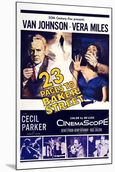 23 Paces to Baker Street,  Van Johnson, Vera Miles, 1956-null-Mounted Poster