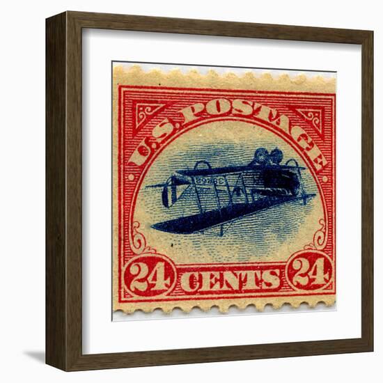 24-cent Curtis Jenny Invert Stamp-null-Framed Art Print