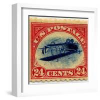 24-cent Curtis Jenny Invert Stamp-null-Framed Art Print