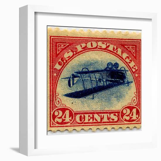 24-cent Curtis Jenny Invert Stamp-null-Framed Art Print