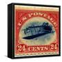 24-cent Curtis Jenny Invert Stamp-null-Framed Stretched Canvas