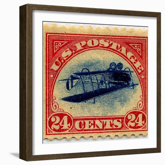 24-cent Curtis Jenny Invert Stamp-null-Framed Art Print