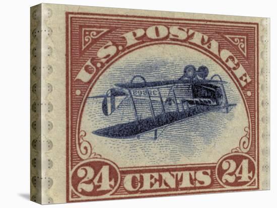 24-Cent U.S. Postage Stamp with an Inverted Jenny-null-Stretched Canvas