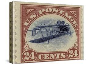 24-Cent U.S. Postage Stamp with an Inverted Jenny-null-Stretched Canvas