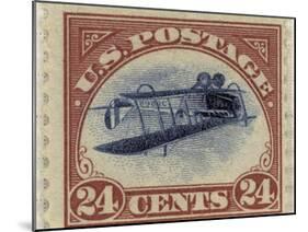 24-Cent U.S. Postage Stamp with an Inverted Jenny-null-Mounted Art Print