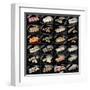 24 Types Of Sushi Rolls-Lev4-Framed Art Print