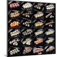 24 Types Of Sushi Rolls-Lev4-Mounted Art Print