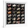 24 Types Of Sushi Rolls-Lev4-Framed Art Print