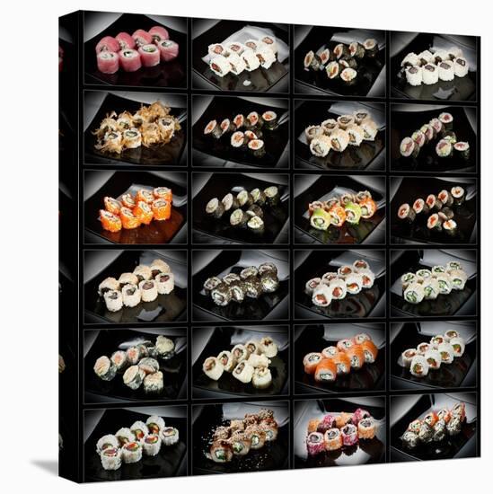 24 Types Of Sushi Rolls-Lev4-Stretched Canvas