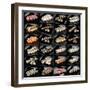 24 Types Of Sushi Rolls-Lev4-Framed Art Print