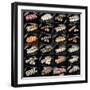 24 Types Of Sushi Rolls-Lev4-Framed Art Print