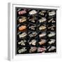 24 Types Of Sushi Rolls-Lev4-Framed Art Print