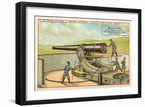 240 Mm Siege Cannon-null-Framed Giclee Print