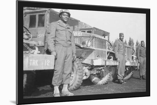 24th Infantry Waiting to Advance on Japanese-null-Mounted Premium Giclee Print