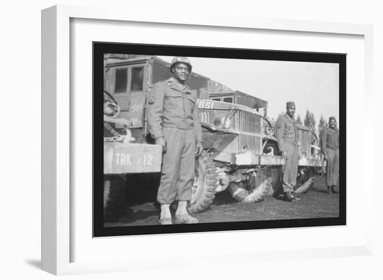 24th Infantry Waiting to Advance on Japanese-null-Framed Art Print