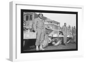 24th Infantry Waiting to Advance on Japanese-null-Framed Art Print