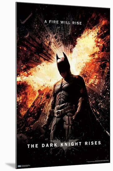 24X36 DC Comics The Dark Knight Rises - One Sheet-Trends International-Mounted Poster