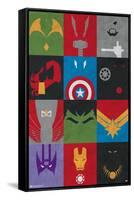 24X36 Marvel Comics - Avengers - Minimalist Grid-Trends International-Framed Stretched Canvas