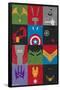 24X36 Marvel Comics - Avengers - Minimalist Grid-Trends International-Framed Poster