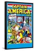 24X36 Marvel Comics - Captain America - Cover #1-Trends International-Framed Poster