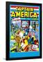 24X36 Marvel Comics - Captain America - Cover #1-Trends International-Framed Poster