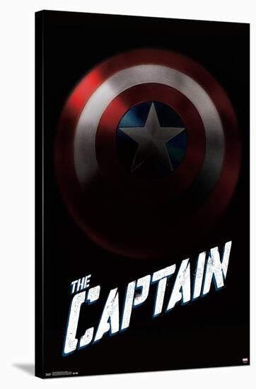 24X36 Marvel Comics - Captain America - Shield-Trends International-Stretched Canvas