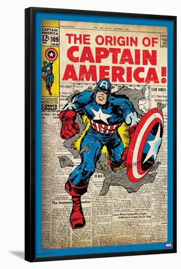 24X36 Marvel Comics - Captain America - The Original-Trends International-Framed Poster