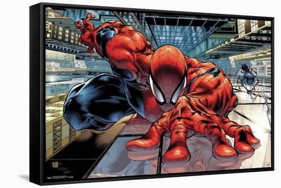 24X36 Marvel Comics Spider-Man - Wall Crawler-Trends International-Framed Stretched Canvas