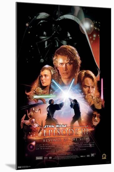 24X36 Star Wars: Revenge of the Sith - One Sheet-Trends International-Mounted Poster