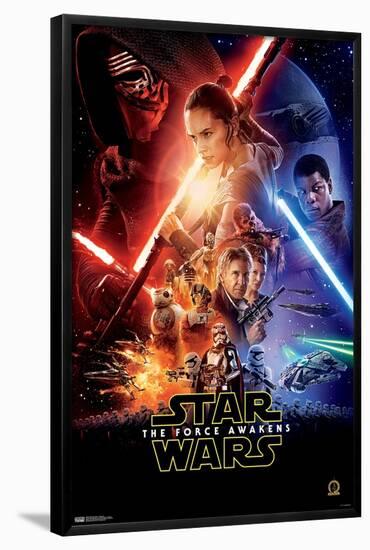 24X36 Star Wars: The Force Awakens - One Sheet-Trends International-Framed Poster