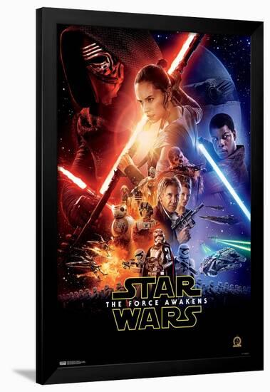 24X36 Star Wars: The Force Awakens - One Sheet-Trends International-Framed Poster