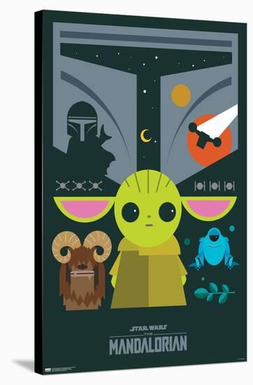 24X36 Star Wars: The Mandalorian - Geo Pop Group-Trends International-Stretched Canvas