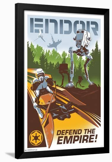 24X36 Star Wars: The Return of the Jedi - Endor-Trends International-Framed Poster