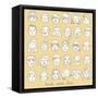 25 Funny Cartoon Faces in Vector. Men, Women, Girls, Boys Smiling and Laughing-smilewithjul-Framed Stretched Canvas