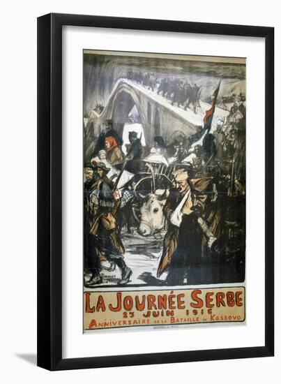 25 June 1916 - Serbia Day, French World War I Poster, 1916-Charles Fouqueray-Framed Giclee Print