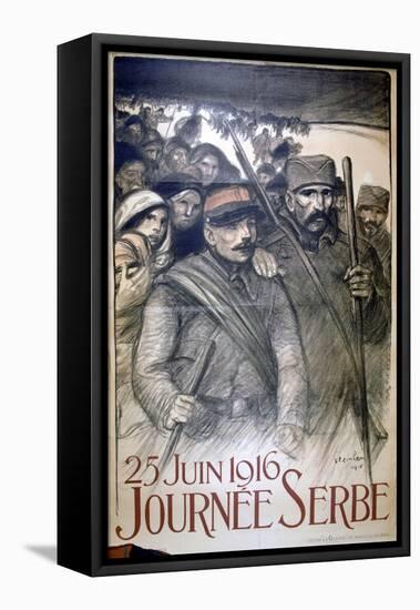 25 June 1916 - Serbia Day, French World War I Poster, 1916-Theophile Alexandre Steinlen-Framed Stretched Canvas